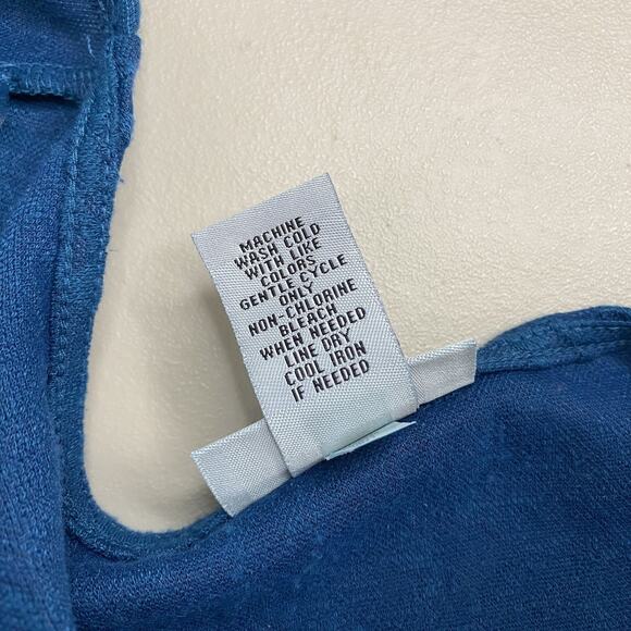 Catherines Cardigan Top Womens 3X 26-28W Blue Floral Lace Swing Open Lagenlook - Picture 8 of 15